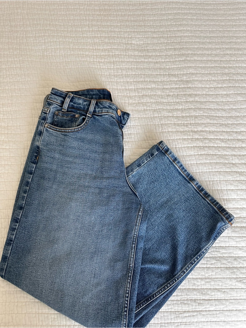 Zara Tapered Wide Leg Jeans